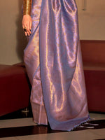 Thumbnail for Mitera Ethinic Motif Woven Design Zari Pure Silk Saree - Distacart