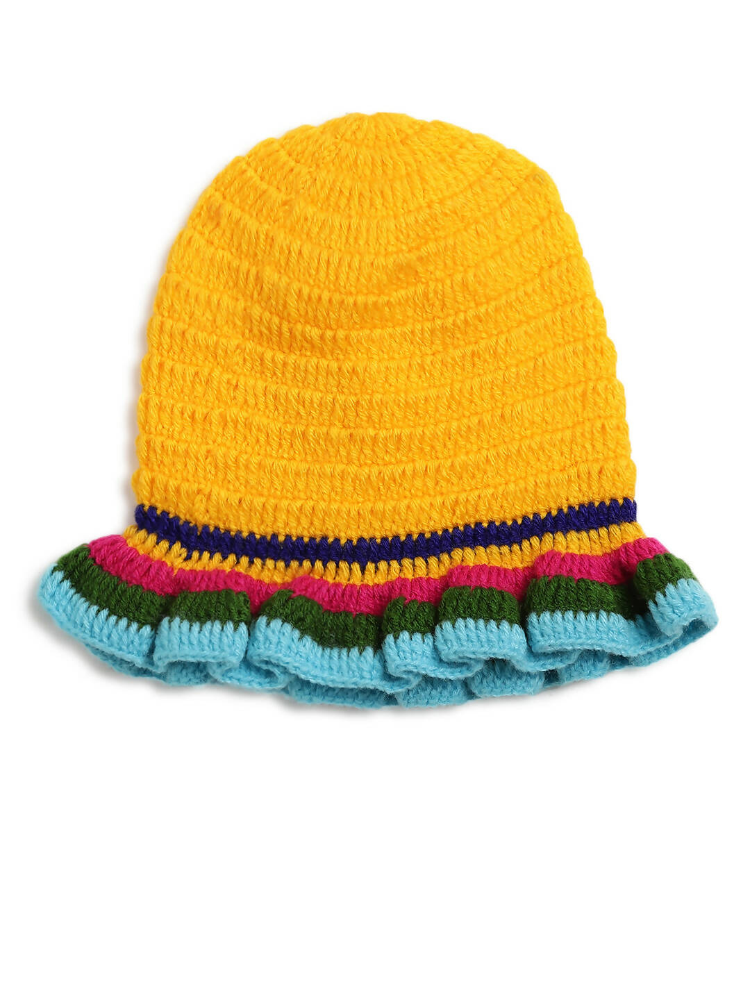 ChutPut Hand knitted Crochet HoneyBee Wool Dress - Yellow - Distacart