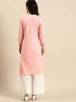 Thumbnail for Sangria Women Floral Embroidered Kurta - Distacart