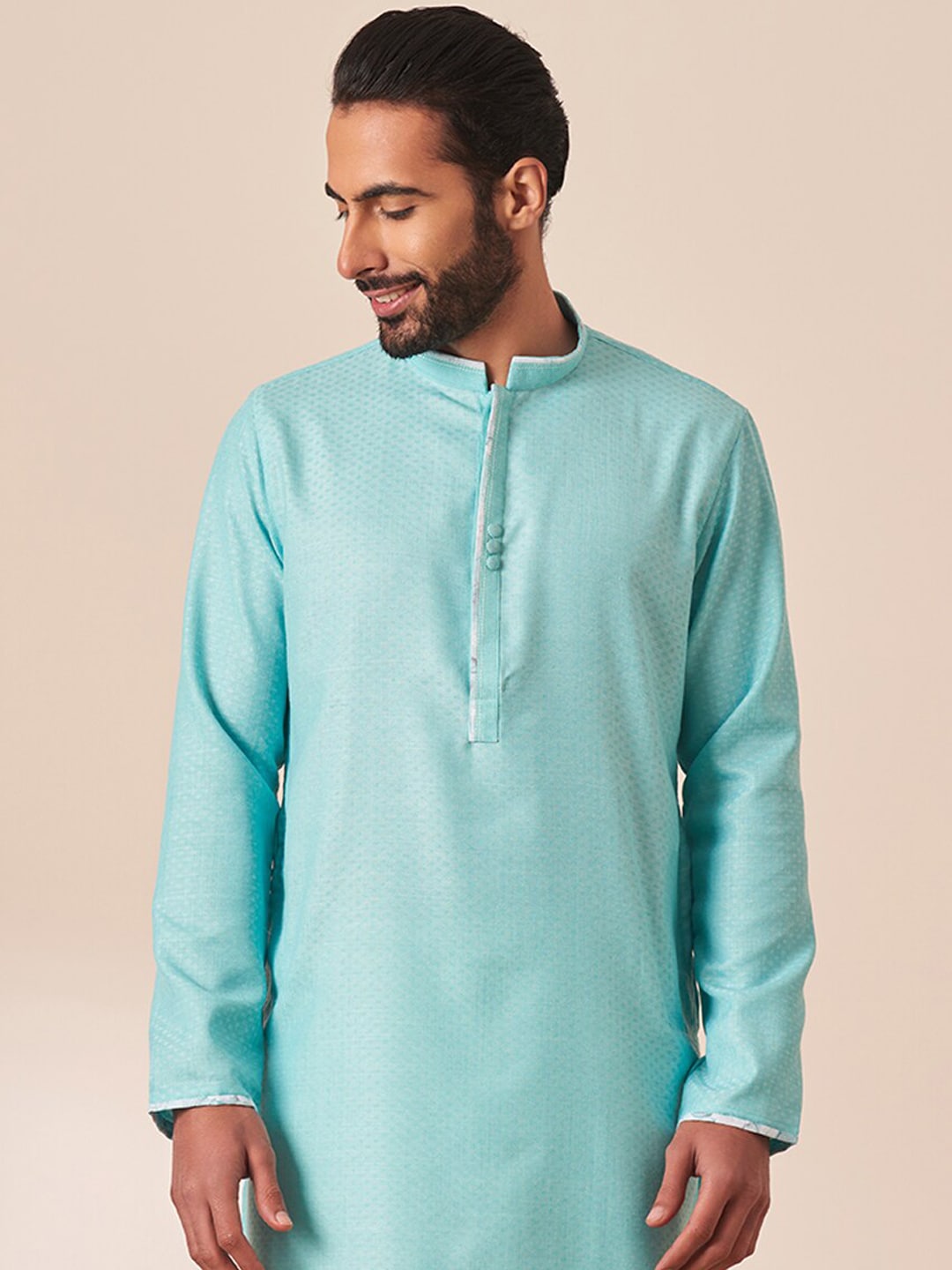 Manyavar Men Woven Design Straight Kurta with Pyjamas - Distacart