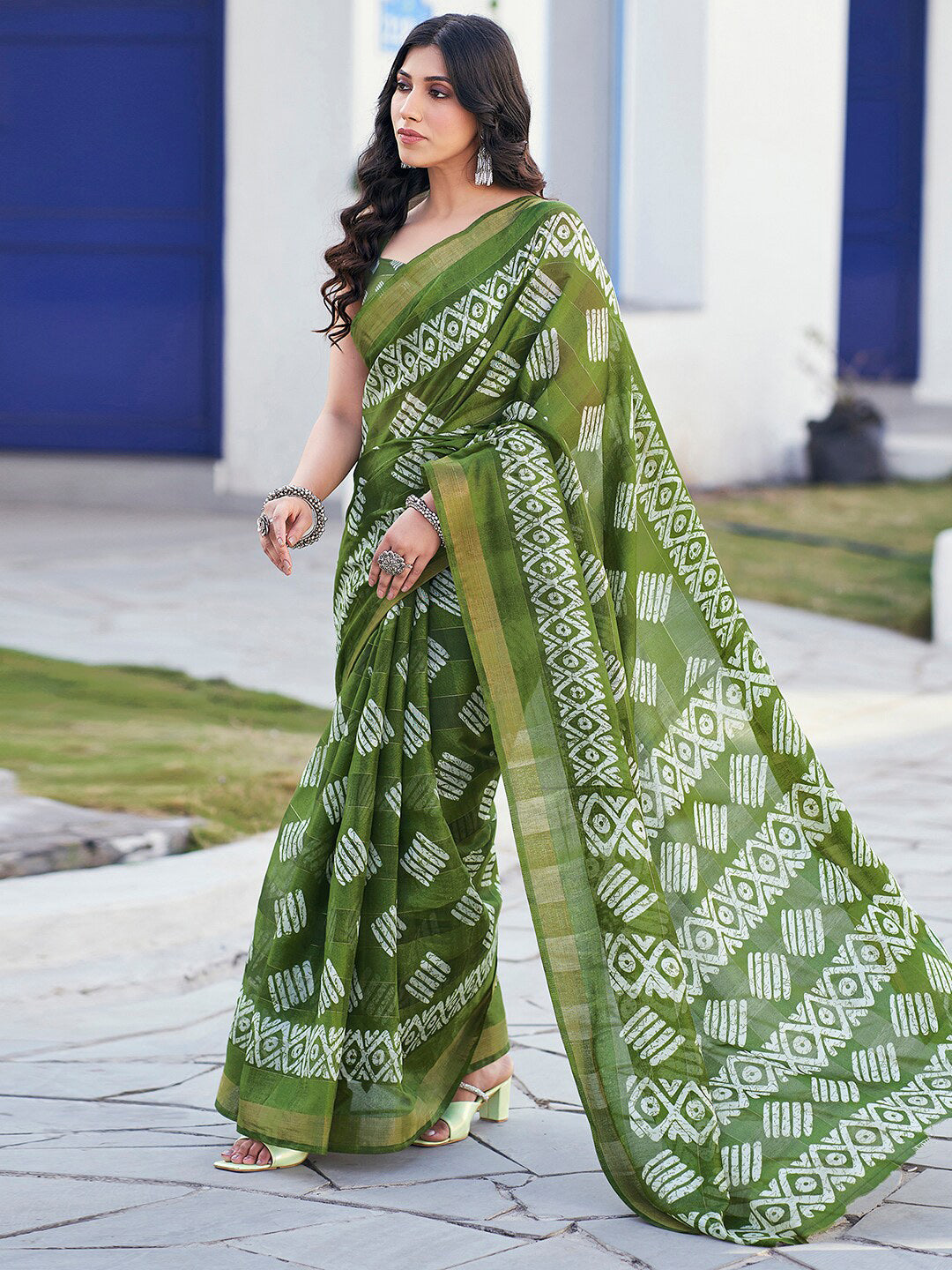Kalini Batik Printed Bagh Sarees - Distacart