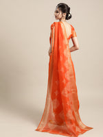 Thumbnail for Saree Mall Ethnic Motifs Linen Blend Saree with Woven Design Border - Distacart