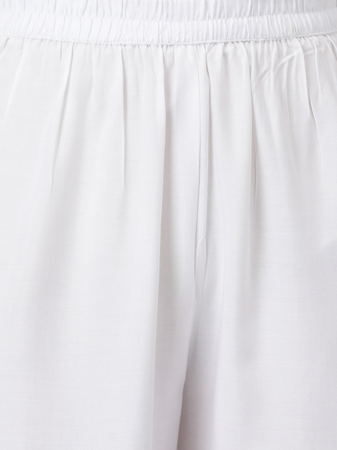 Khushal K Women White Yoke Design Gotta Patti Kurta with Palazzos & Dupatta - Distacart