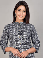 Thumbnail for Kalini Women Grey Floral Printed Cotton Kurta - Distacart
