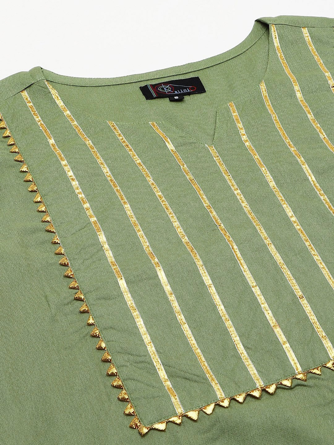 Kalini Women Green Yoke Design Gotta Patti Kurta with Sharara - Distacart