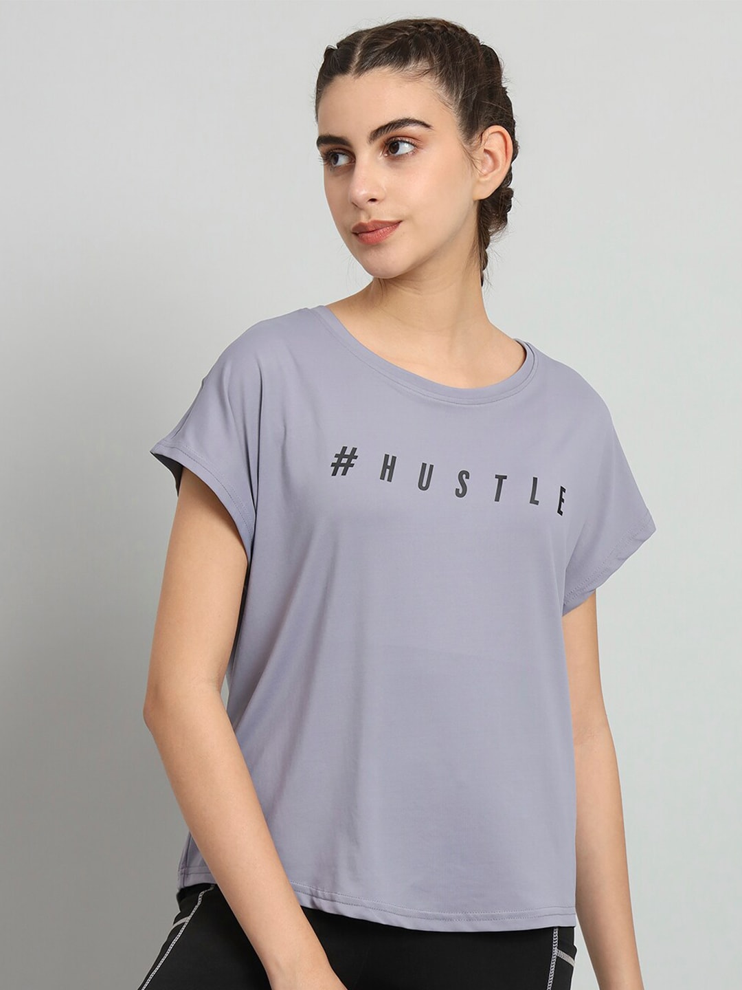 MKH Typography Printed Relaxed Fit Dri-Fit T-shirt - Distacart
