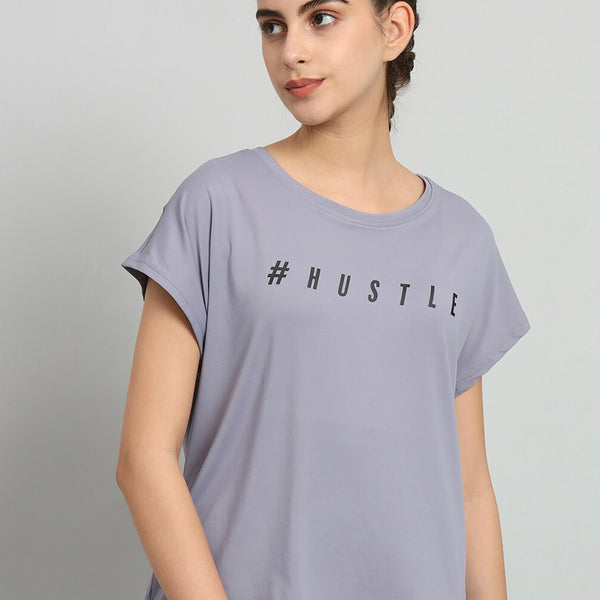 MKH Typography Printed Relaxed Fit Dri-Fit T-shirt - Distacart