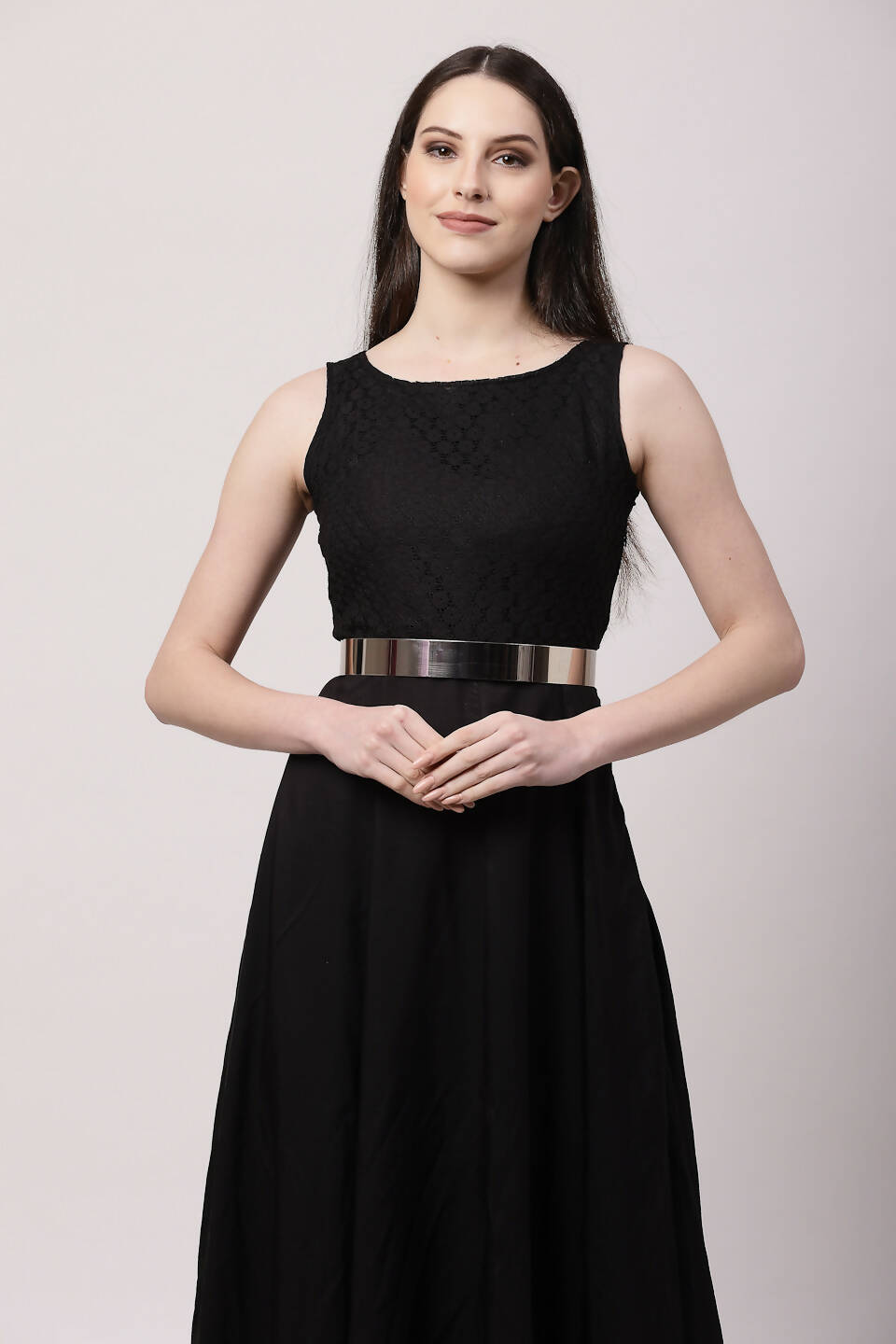 NVR Women Circular Silver Plated Adjustable Broad Belt - Distacart