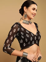 Thumbnail for Kalini White & Gold-Toned Zari Saree - Distacart