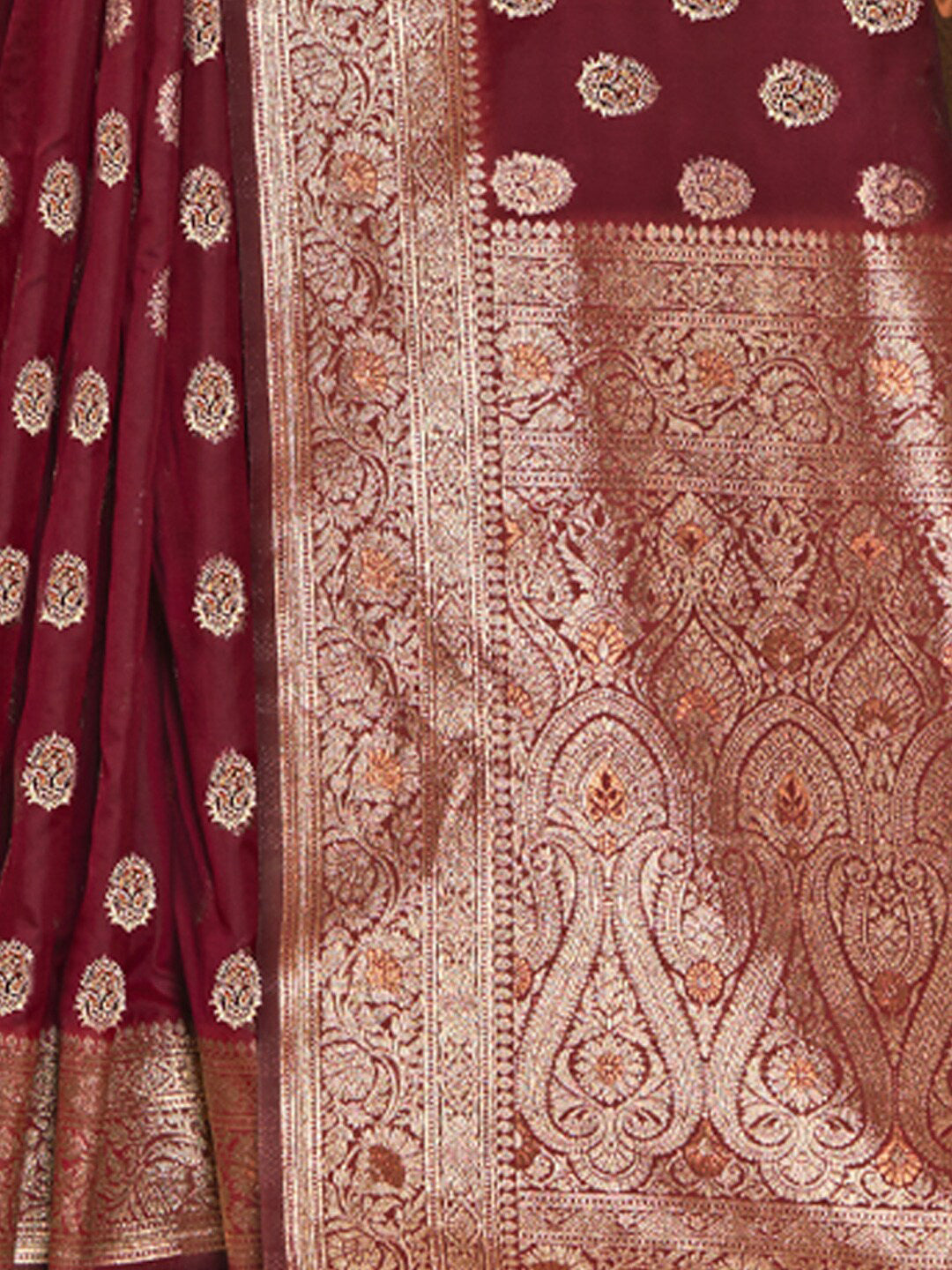 Mitera Ethnic Motif Woven Design Zari Saree - Distacart