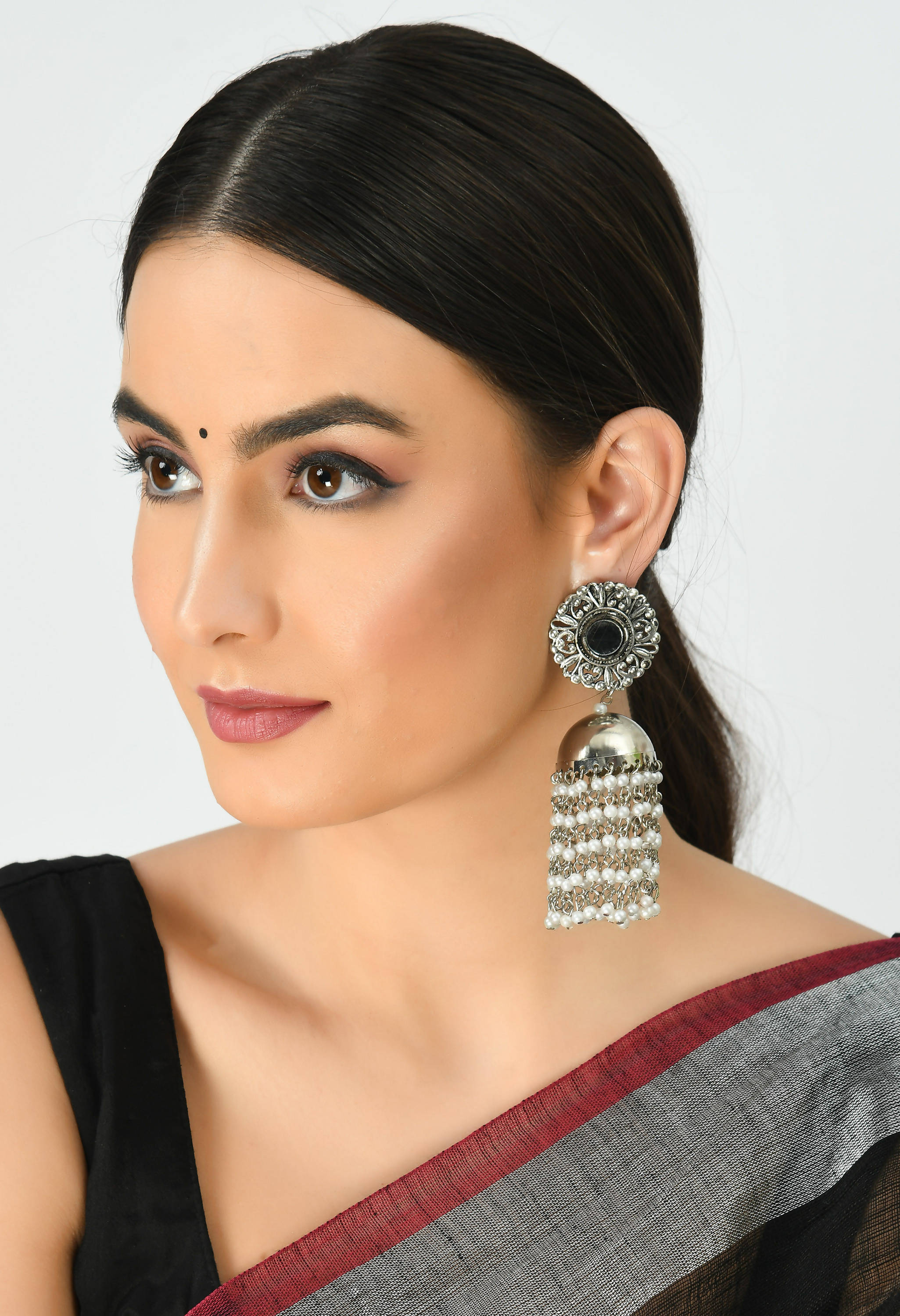 Mominos Fashion Johar Kamal Women's Earrings With Pearls Jhumkas - Distacart