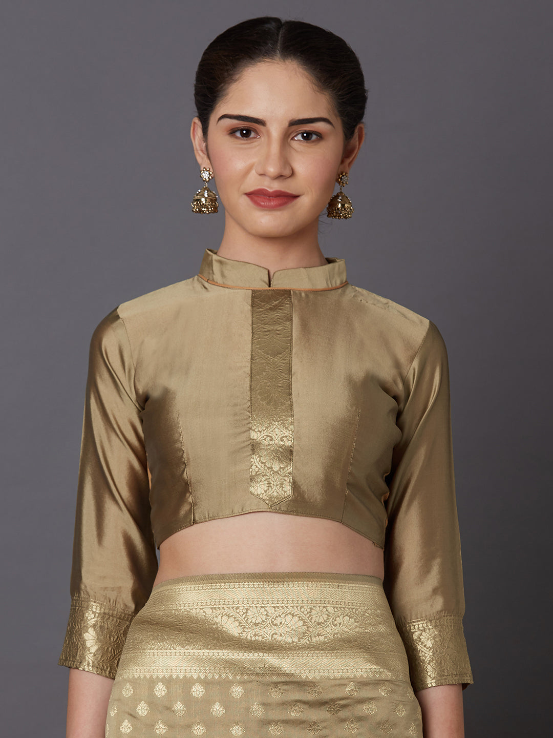 Mitera Beige Woven Design Kanjeevaram Saree - Distacart