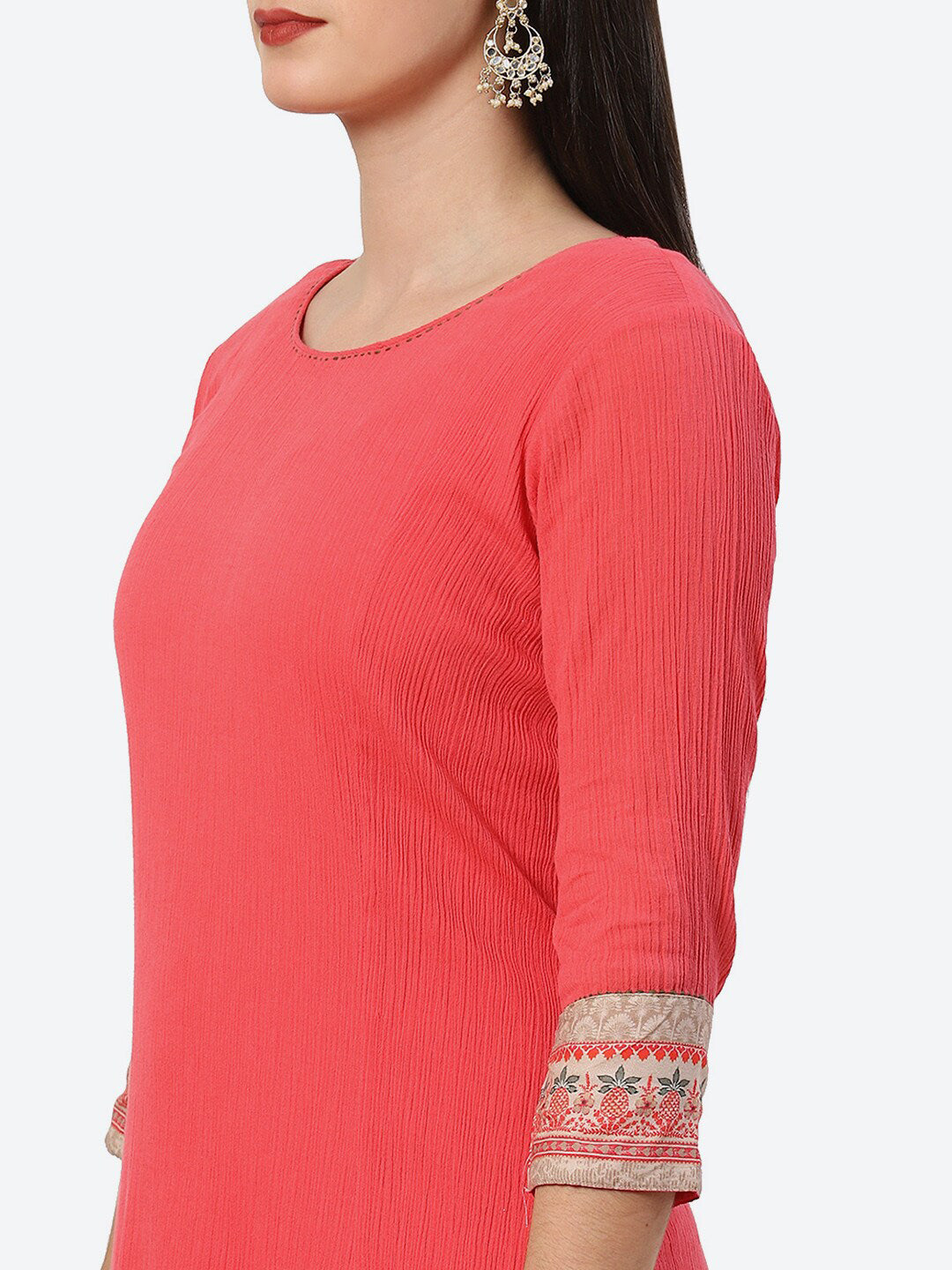 Biba Asymmteric Anarkali Kurta with Salwar & Dupatta - Distacart