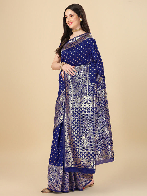 Kalini Ethnic Motifs Woven Design Zari Banarasi Saree - Distacart