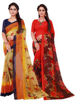 Thumbnail for Kalini Pack Of 2 Pure Georgette Sarees - Distacart