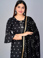 Thumbnail for Kalini Bandhani Printed Kurta with Sharara & Dupatta - Distacart