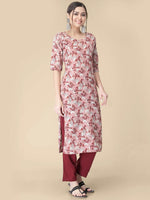 Thumbnail for Kalini Floral Printed Regular Kurta with Trousers - Distacart