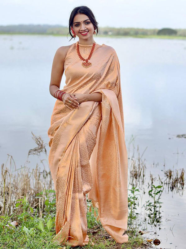 Kalini Ethnic Motifs Woven Design Zari Banarasi Saree - Distacart