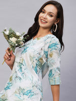 Thumbnail for Kalini Floral Printed Regular Kurta With Trousers - Distacart