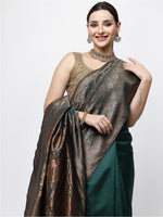 Thumbnail for Kalini Ethnic Motif Woven Design Zari Banarasi Saree - Distacart