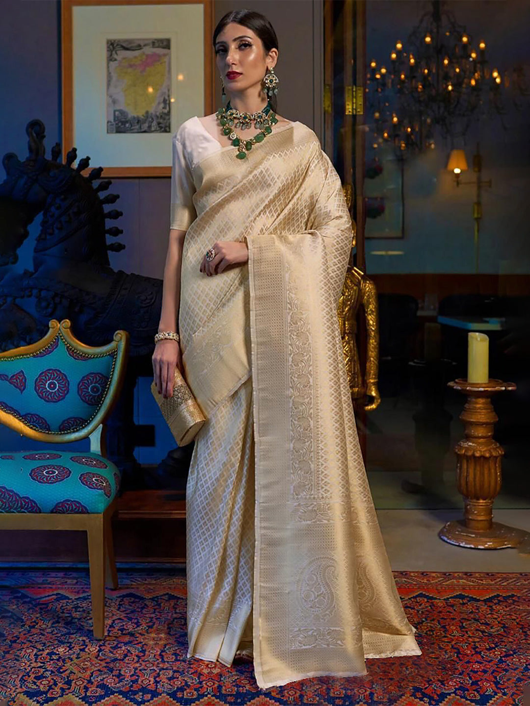 Kalini Woven Design Zari Banarasi Saree - Distacart