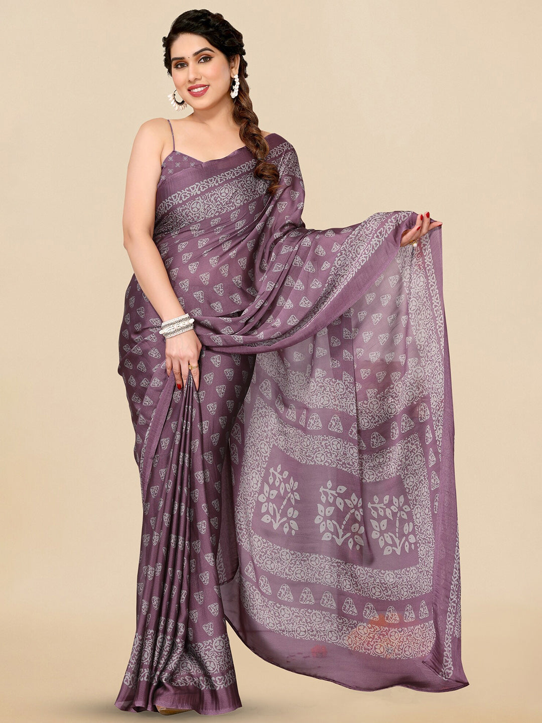 Kalini Ethnic Motifs Printed Block Print Saree - Distacart