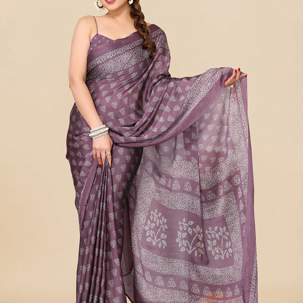 Kalini Ethnic Motifs Printed Block Print Saree - Distacart