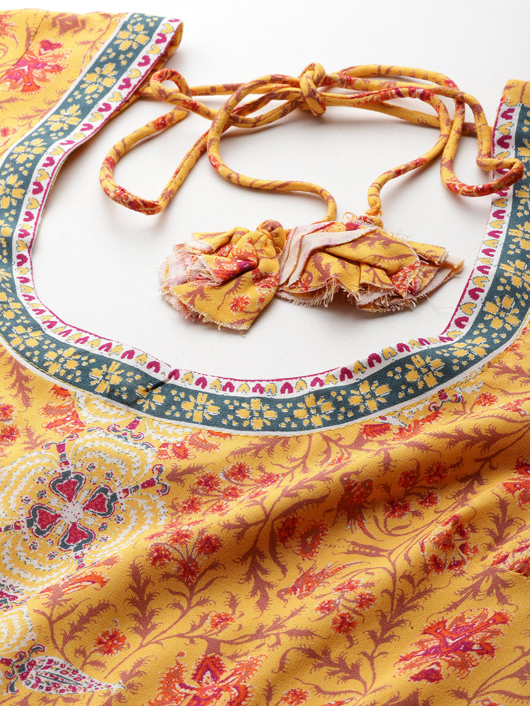 Biba Women Floral Print Anarkali Kurta with Churidar & Dupatta - Distacart