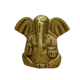 Tamas Brass Ganesha Statue for Temple (Golden) - Distacart