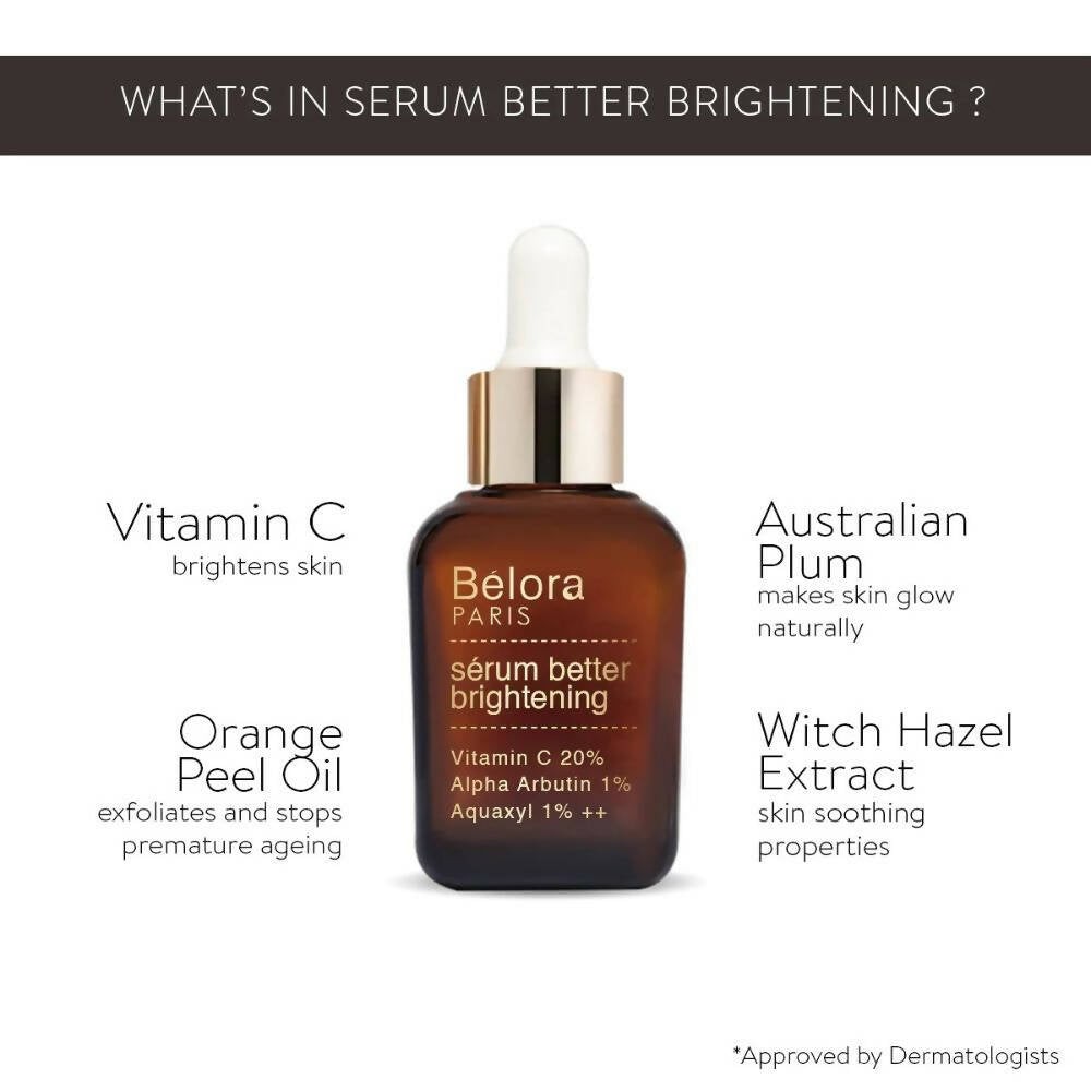 Belora Paris Better Brightening - 20% Vitamin C Serum - Distacart