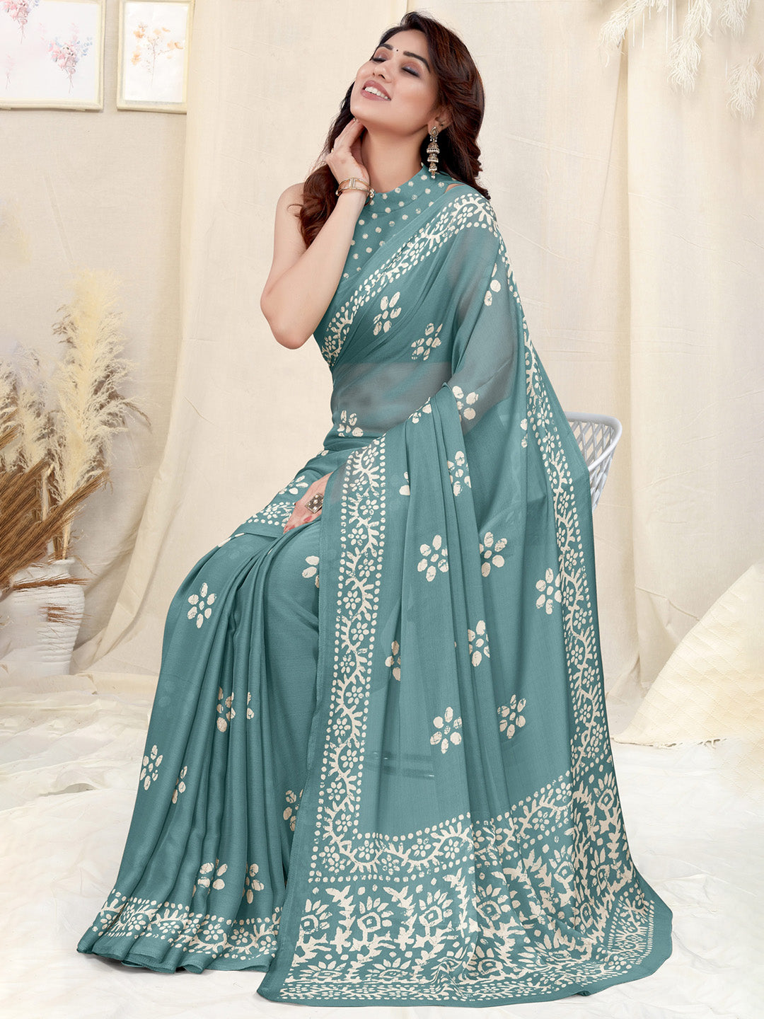 Kalini Batik Printed Saree - Distacart