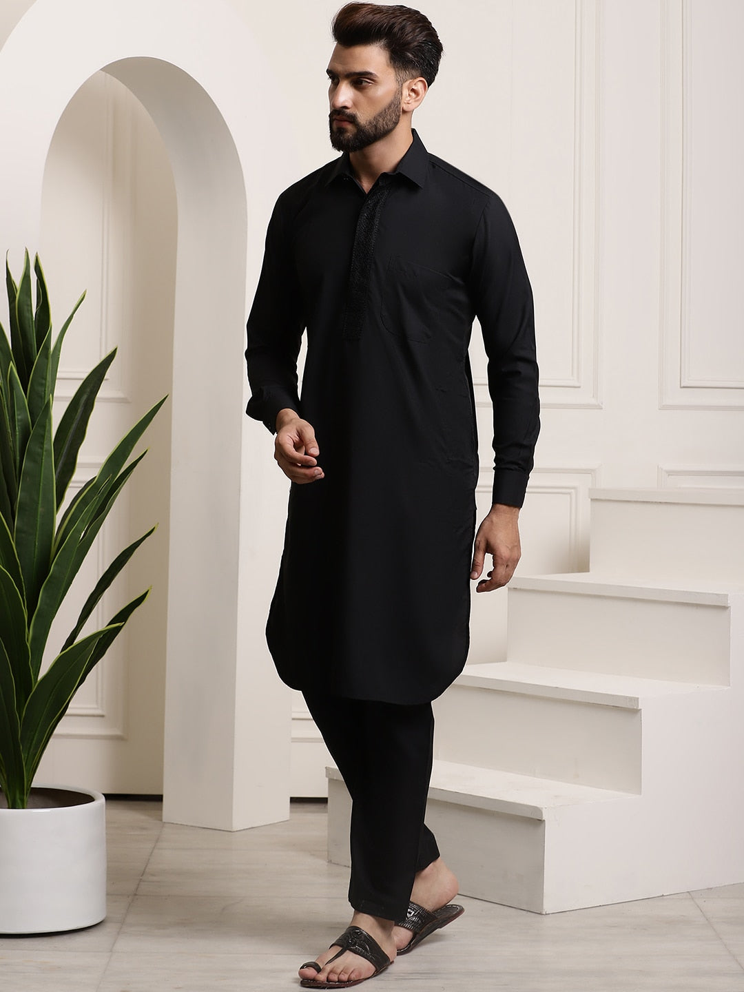 Sojanya Cotton Linen Kurta With Pyjamas - Distacart