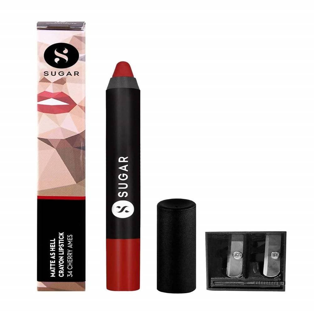 Sugar Matte As Hell Crayon Lipstick - Cherry Ames (Cool toned red) - Distacart