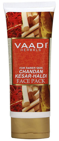 Thumbnail for Vaadi Herbals Chandan Kesar Haldi Face Pack - Distacart