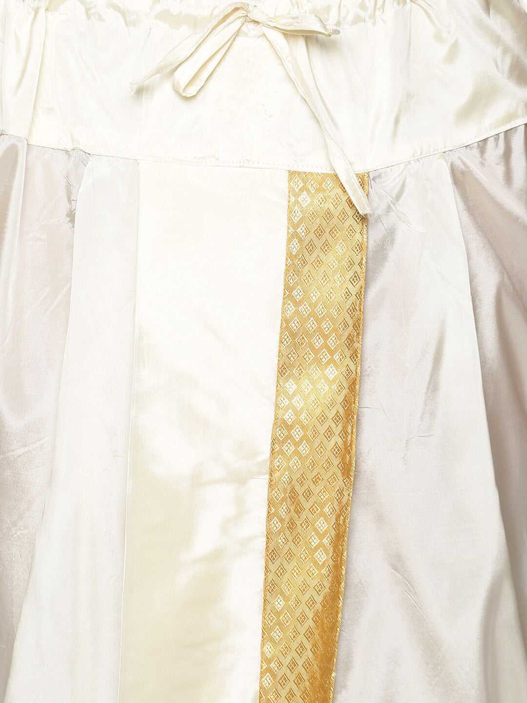 Sethukrishna Men Gold-Toned & White Kurta with Dhoti Pants - Distacart