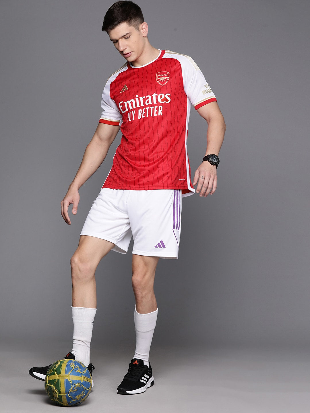 Adidas Men Arsenal Football Club H Printed Aeroready T-shirt - Distacart