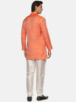 Thumbnail for Sethukrishna Men Orange Kurta with Pyjamas - Distacart