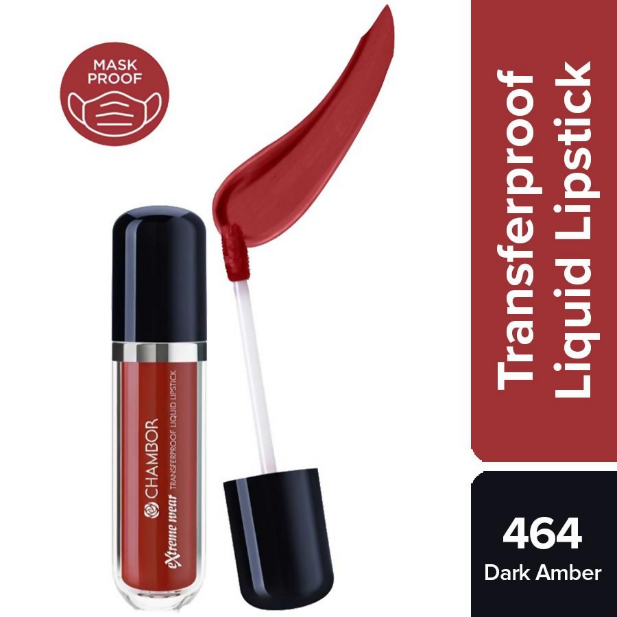 Chambor 464 Extreme Wear Transferproof Liquid Lipstick - Dark Amber - Distacart