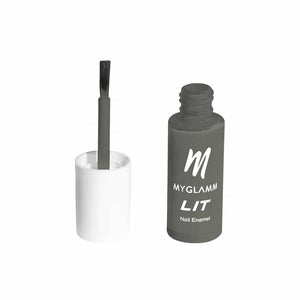 Myglamm LIT Nail Paint - Grounded - Smoky Grey Shade (7 Ml) - Distacart