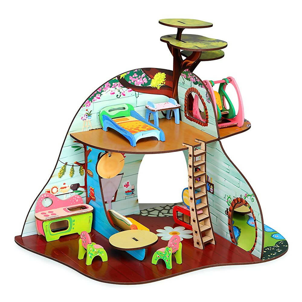 Webby Tree Troopers A Forest Hideout All Side Play Doll House for Kids - Distacart