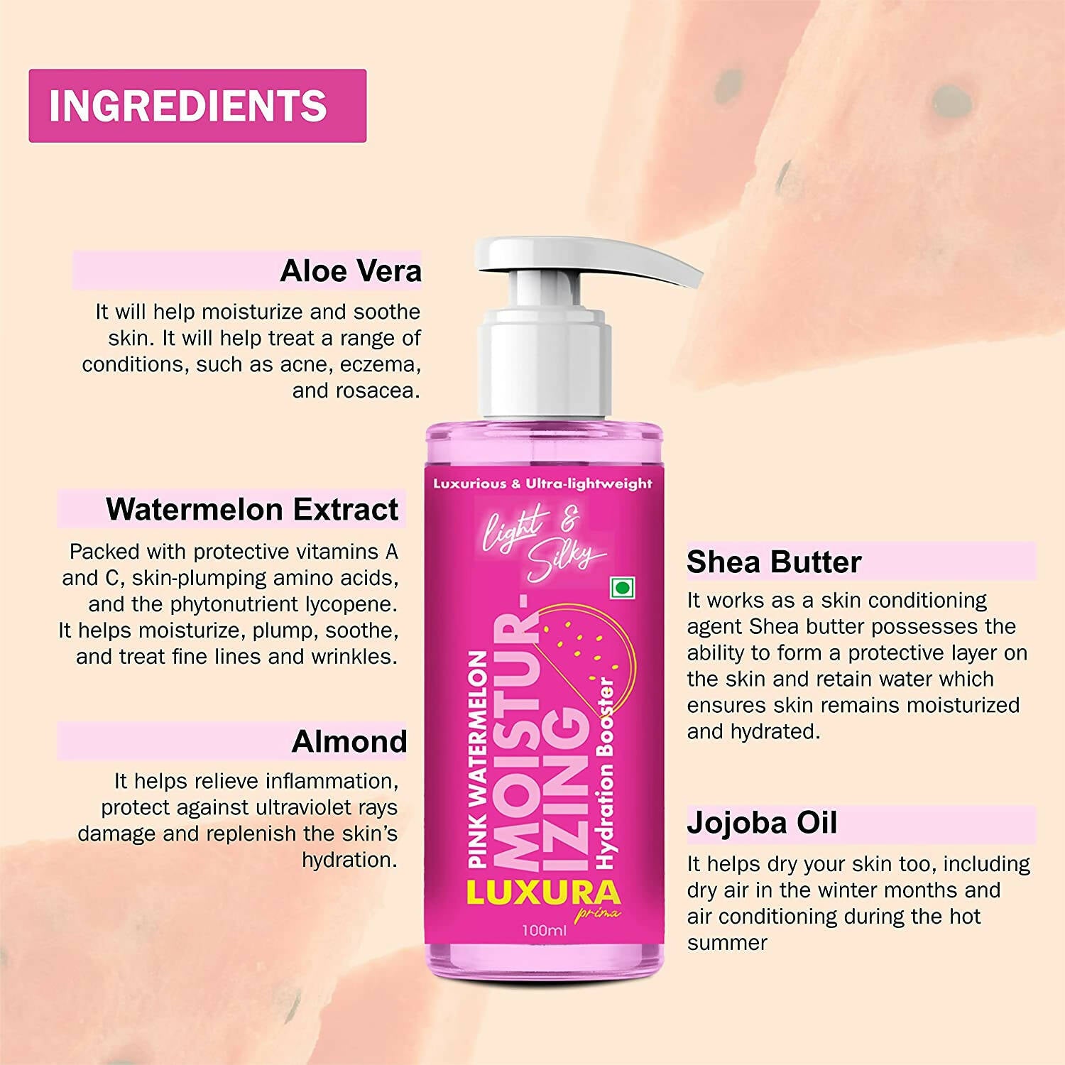 Luxura Prima watermelon moisturizer - Distacart
