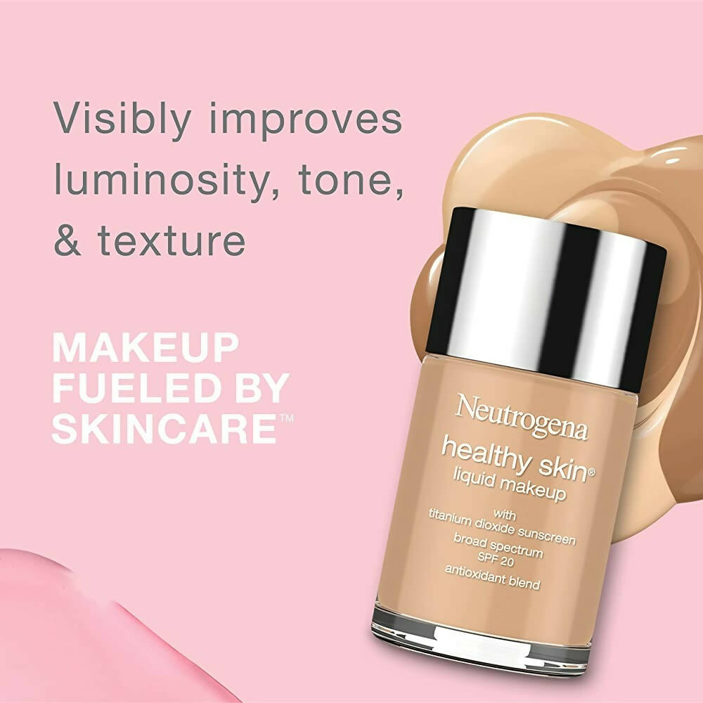 Neutrogena Healthy Skin Liquid Makeup Foundation, Broad Spectrum SPF 20 Feverfew, 85 Honey - Distacart