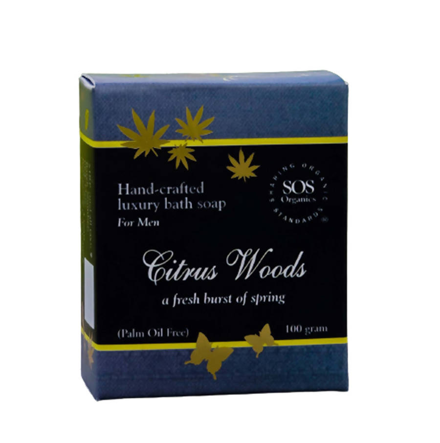 SOS Organics Hemp Soap for Men Citrus Woods - Distacart