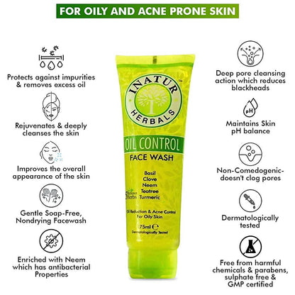 Inatur Oil Control Face Wash