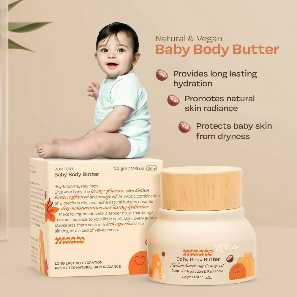 Maate Baby Body Butter Enriched with Pure Kokum Butter and Saffron Oil - Distacart