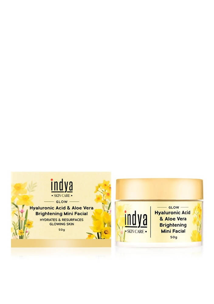 Indya Hyaluronic Acid & Aloe Vera Brightening Mini Facial Online