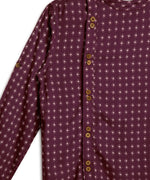 Thumbnail for Manet Boys Full Sleeves Dot Printed Ethnic Shirt - Maroon - Distacart