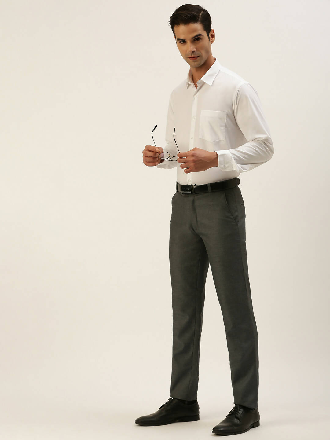 Ramraj Cotton Mens Full Sleeve Formal Poly Cotton White Shirt - Distacart