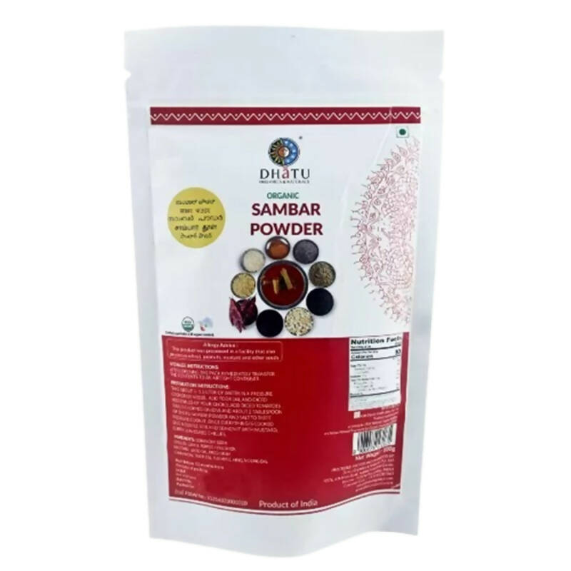 Dhatu Organics & Naturals Sambar Powder - Distacart