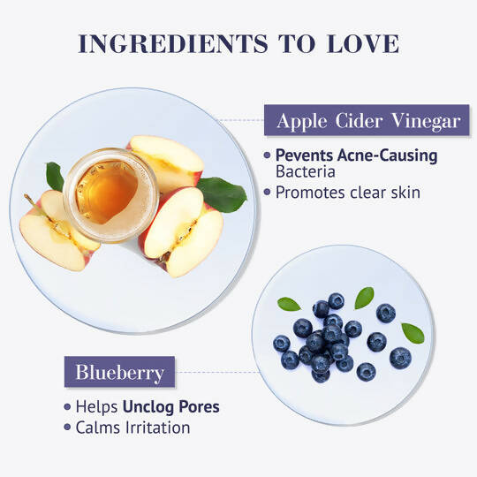 Good Vibes Apple Cider Vinegar & Blueberry Acne Control Face Gel - Distacart
